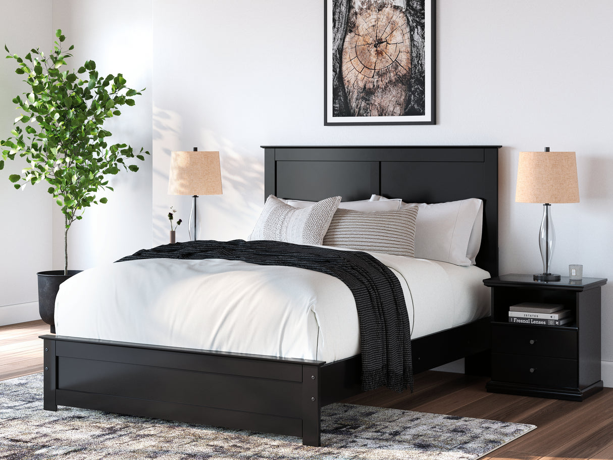 Furniture City Biloxi - Ashley Furniture - Maribel Bedroom - Queen Panel Bed / Black - B138B53