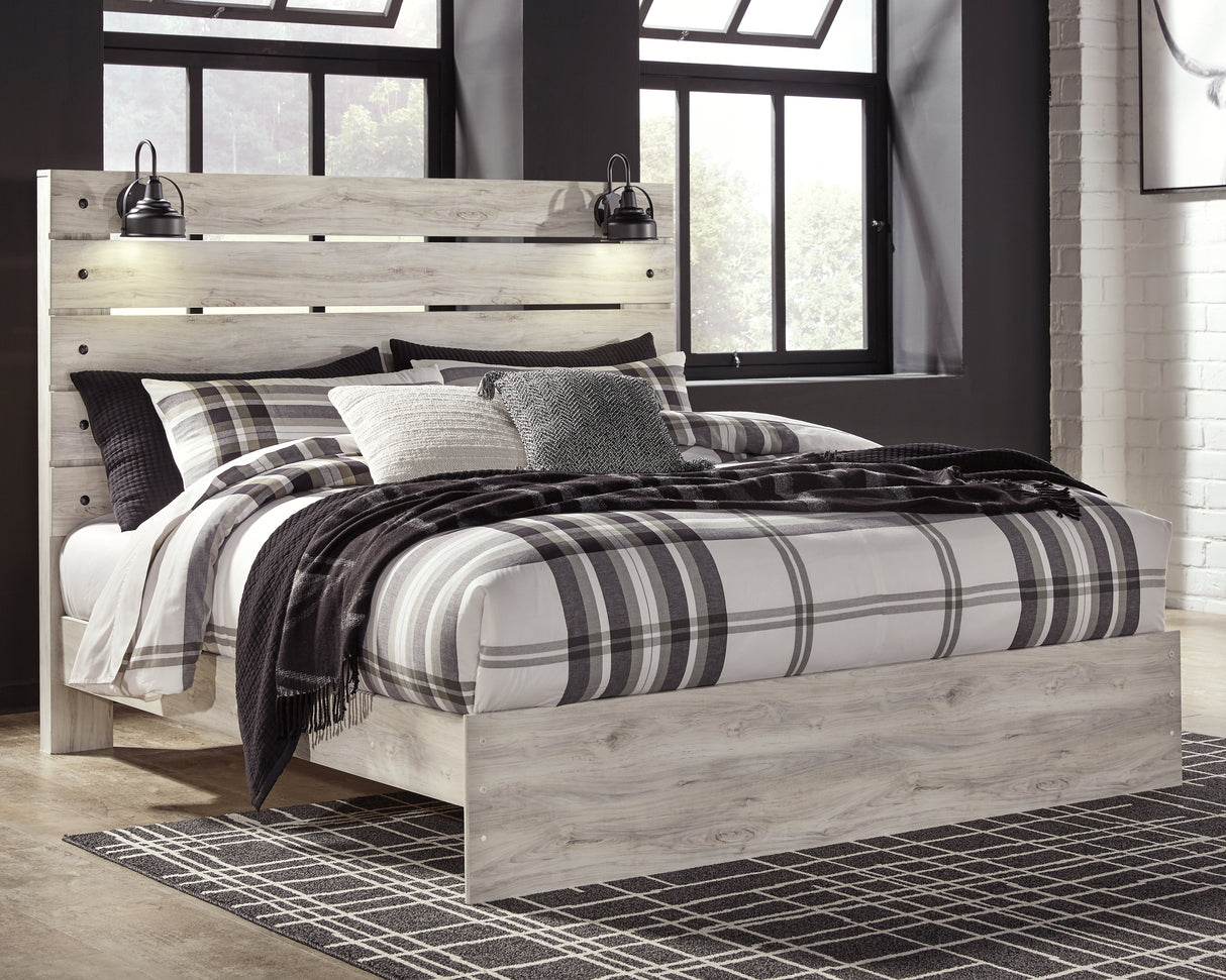 Furniture City Biloxi - Ashley Furniture - Cambeck Bedroom - King Panel Bed / Whitewash - B192B28