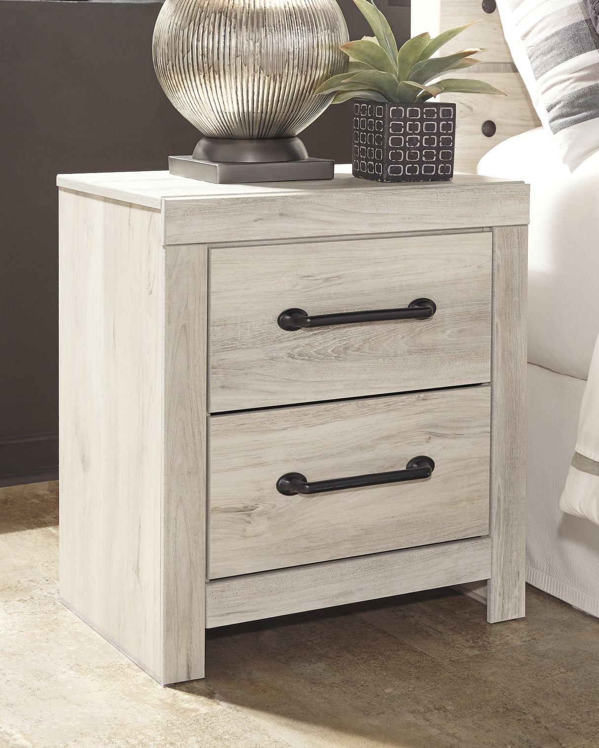 Furniture City Biloxi - Ashley Furniture - Cambeck Bedroom - Two Drawer Night Stand / Whitewash - B192-92