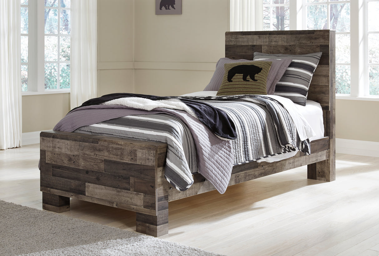 Furniture City Biloxi - Ashley Furniture - Derekson Bedroom - Twin Panel Bed / Multi Gray - B200B2