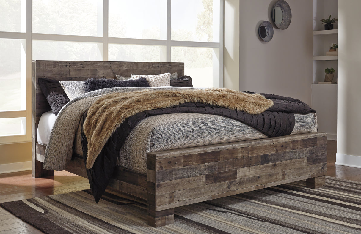 Furniture City Biloxi - Ashley Furniture - Derekson Bedroom - King Panel Bed / Multi Gray - B200B11