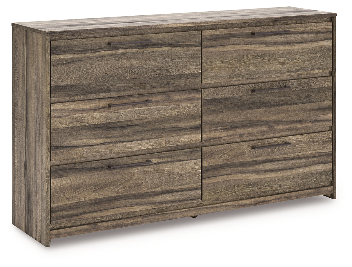 Furniture City Biloxi - Ashley Furniture - Elbrim Bedroom - Six Drawer Dresser / Brown - PCB2005-31