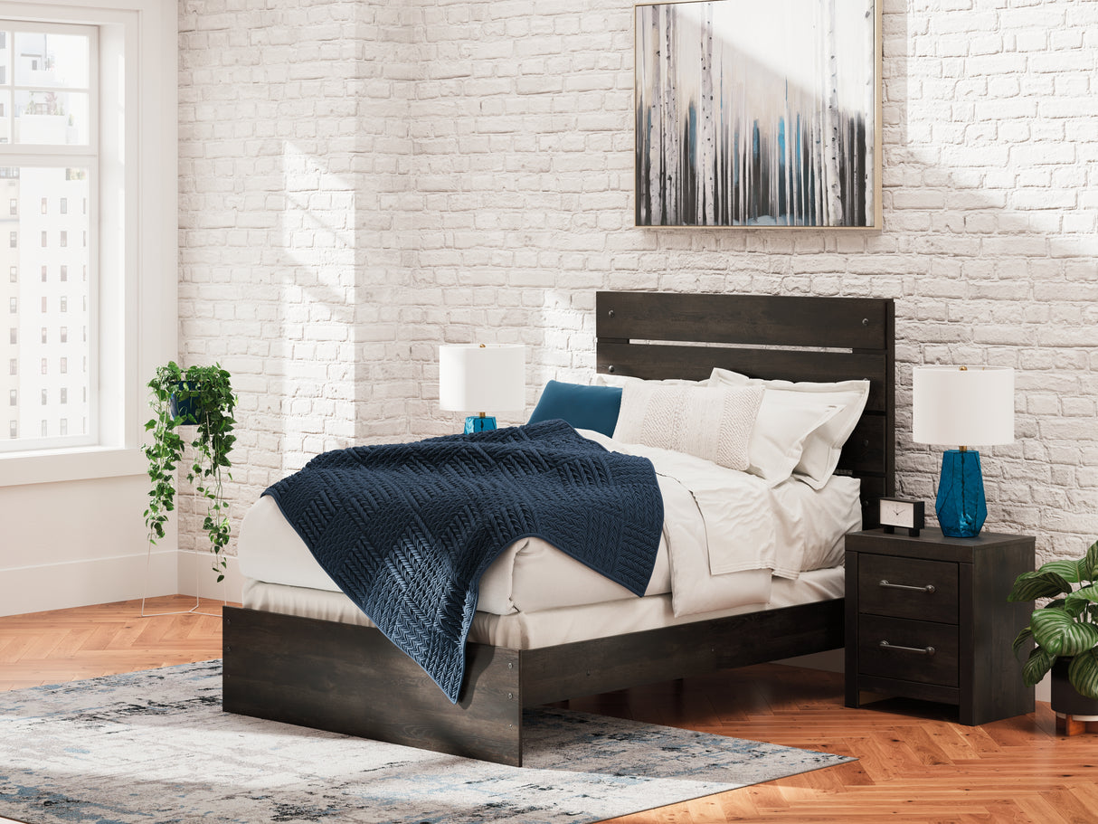 Furniture City Biloxi - Ashley Furniture - Hollivern Bedroom - Full Panel Bed / Dark Gray - PCB2108B12