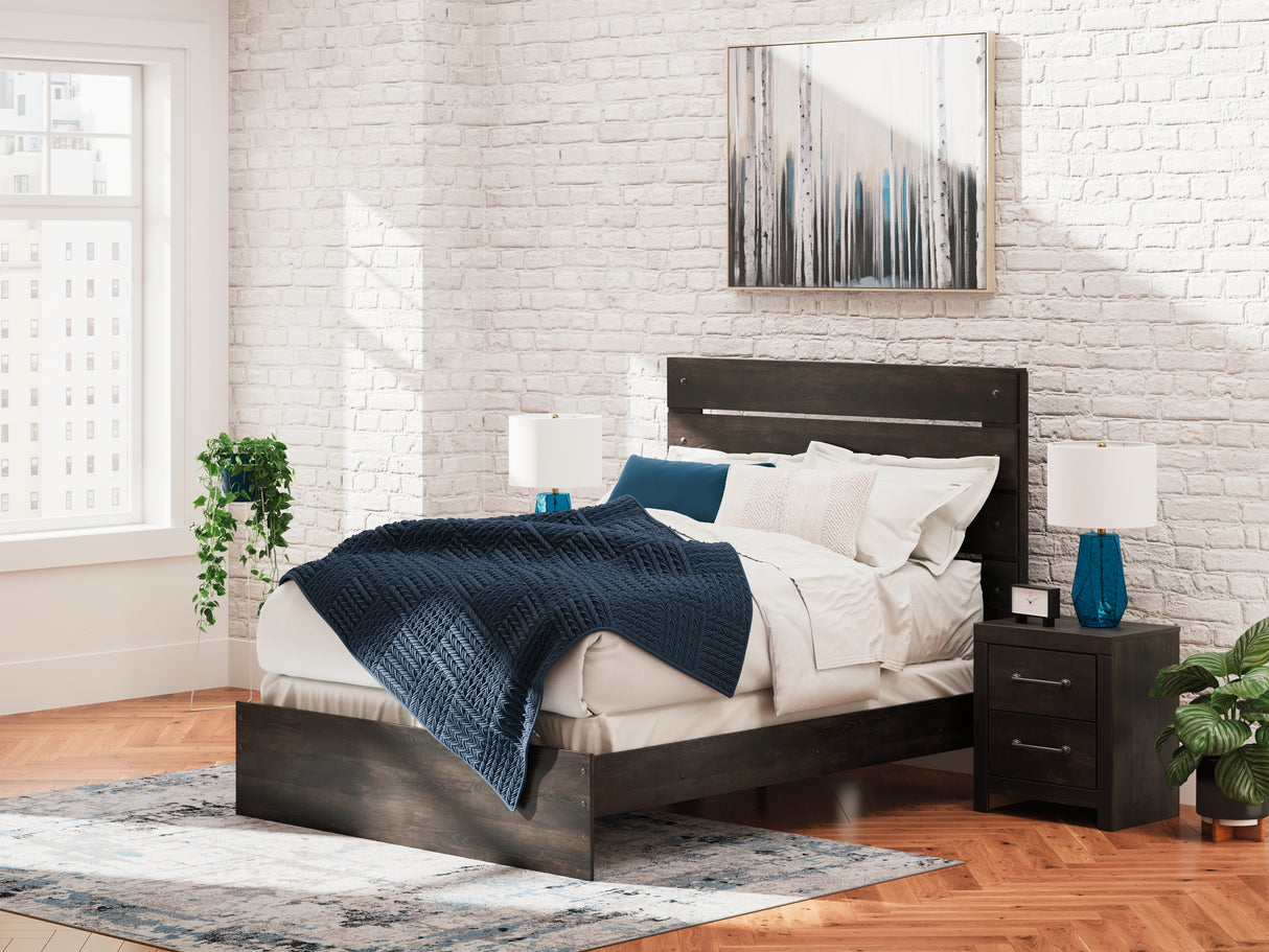 Furniture City Biloxi - Ashley Furniture - Hollivern Bedroom - Queen Panel Bed / Dark Gray - PCB2108B2
