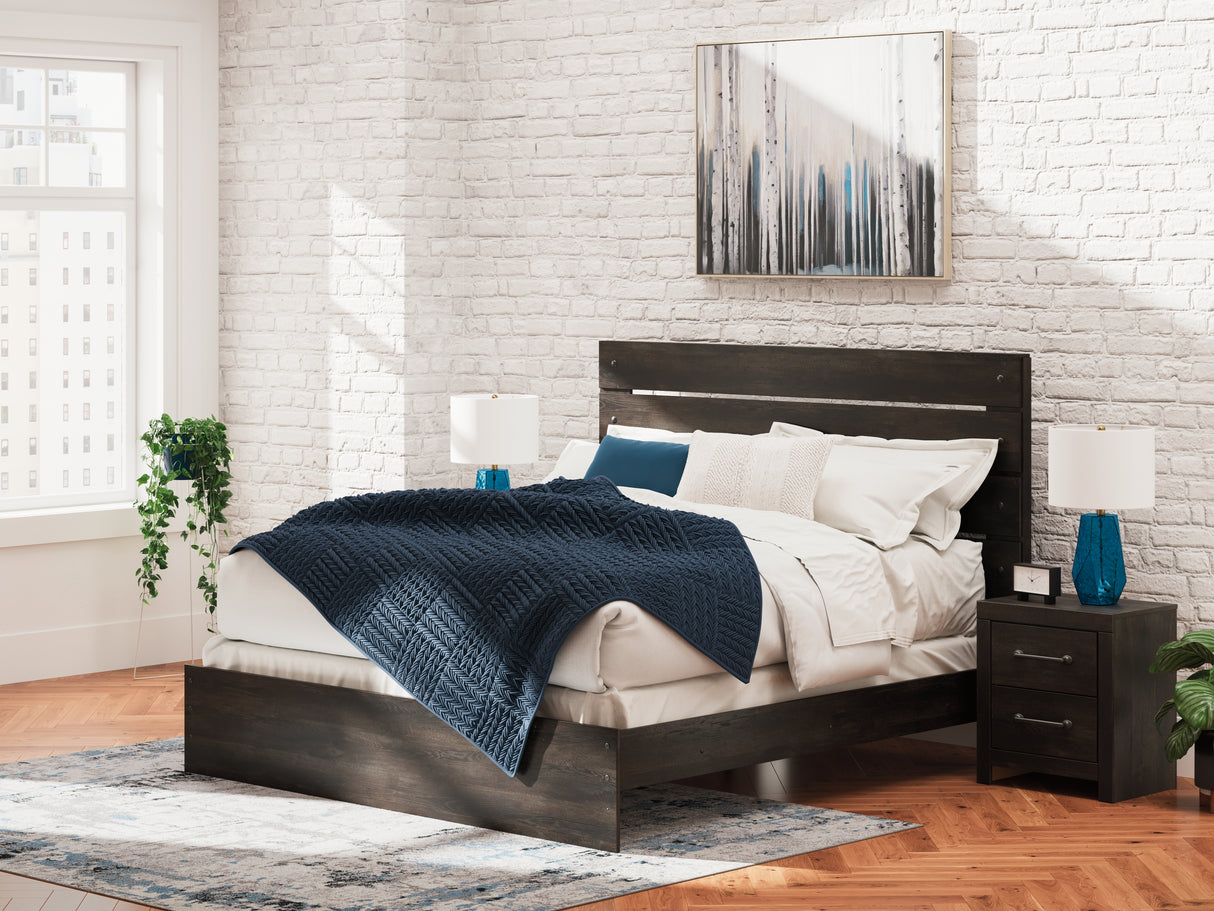 Furniture City Biloxi - Ashley Furniture - Hollivern Bedroom - King Panel Bed / Dark Gray - PCB2108B8