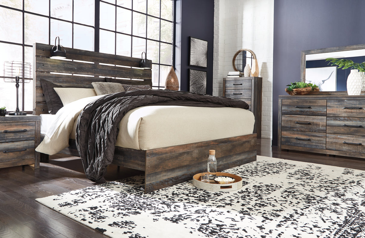 Furniture City Biloxi - Ashley Furniture - Drystan Bedroom - King Panel Bed / Multi - B211B14