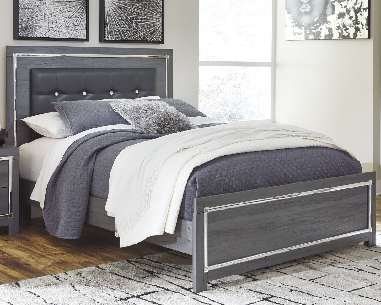 Furniture City Biloxi - Ashley Furniture - Lodanna Bedroom - Queen Panel Bed / Gray - B214B2