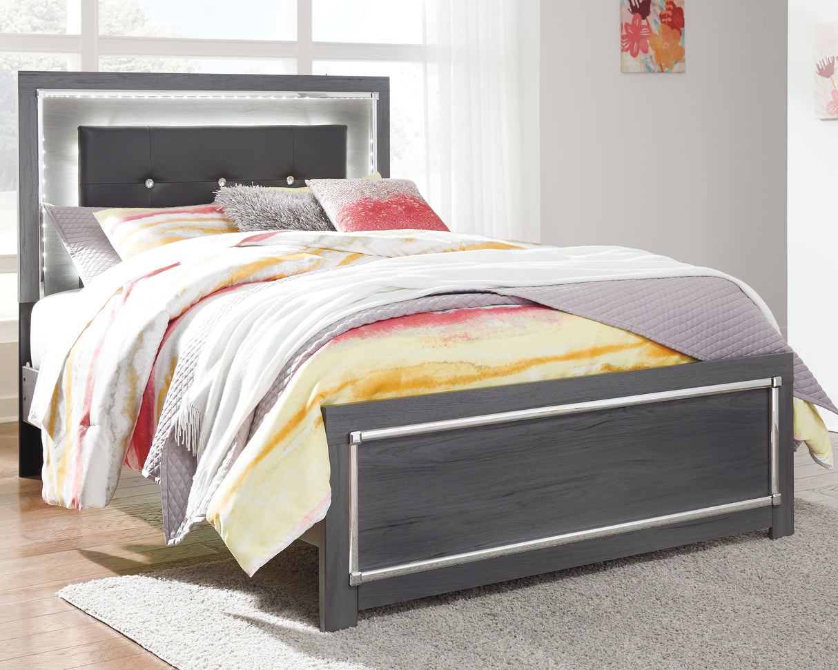 Furniture City Biloxi - Ashley Furniture - Lodanna Bedroom - Full Panel Bed / Gray - B214B4