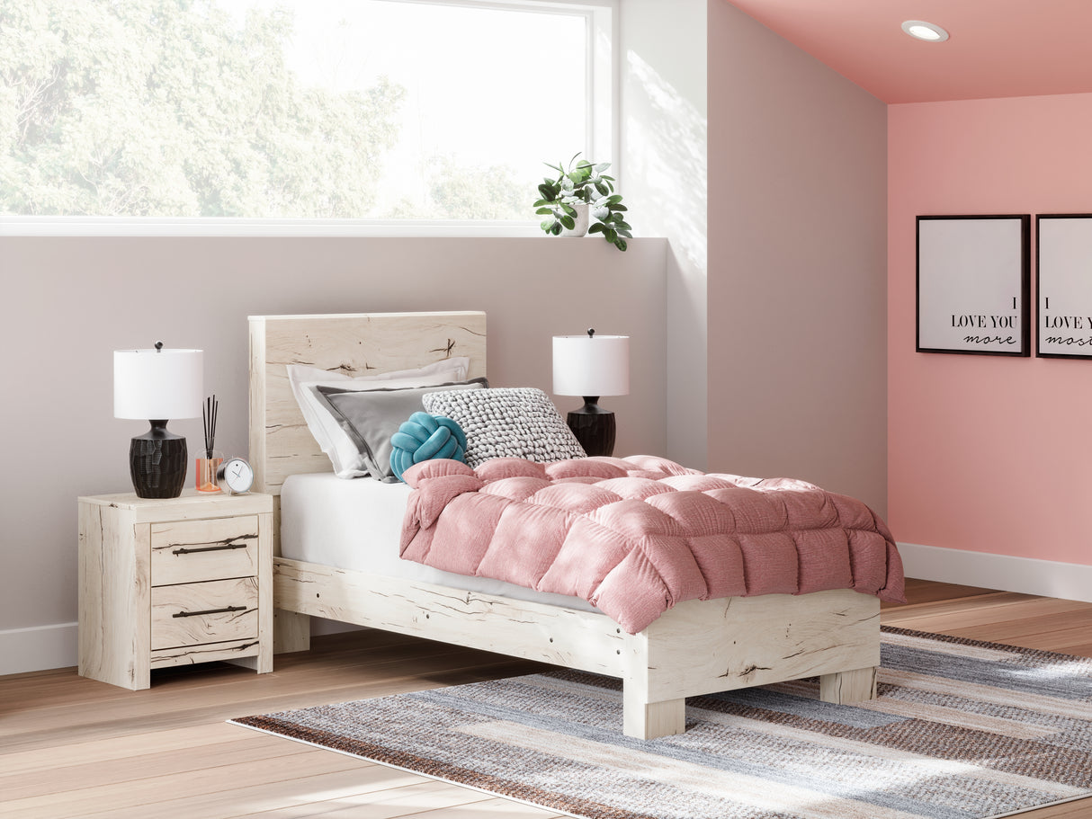 Furniture City Biloxi - Ashley Furniture - Lawroy Bedroom - Twin Panel Bed / Light Natural - B2310B15