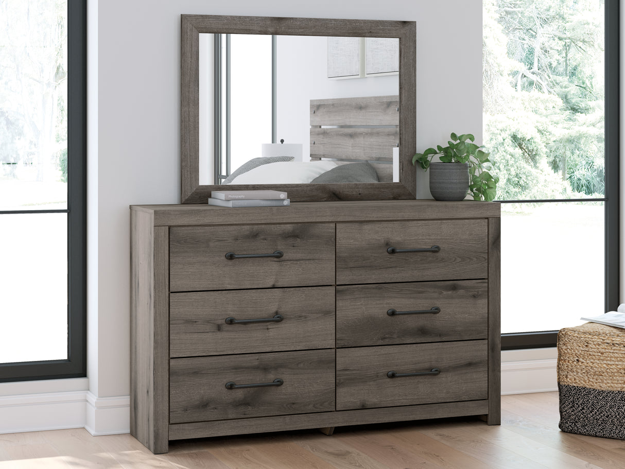 Furniture City Biloxi - Ashley Furniture - Graystorm Bedroom - Dresser and Mirror / Brown Gray - PCB2405B1
