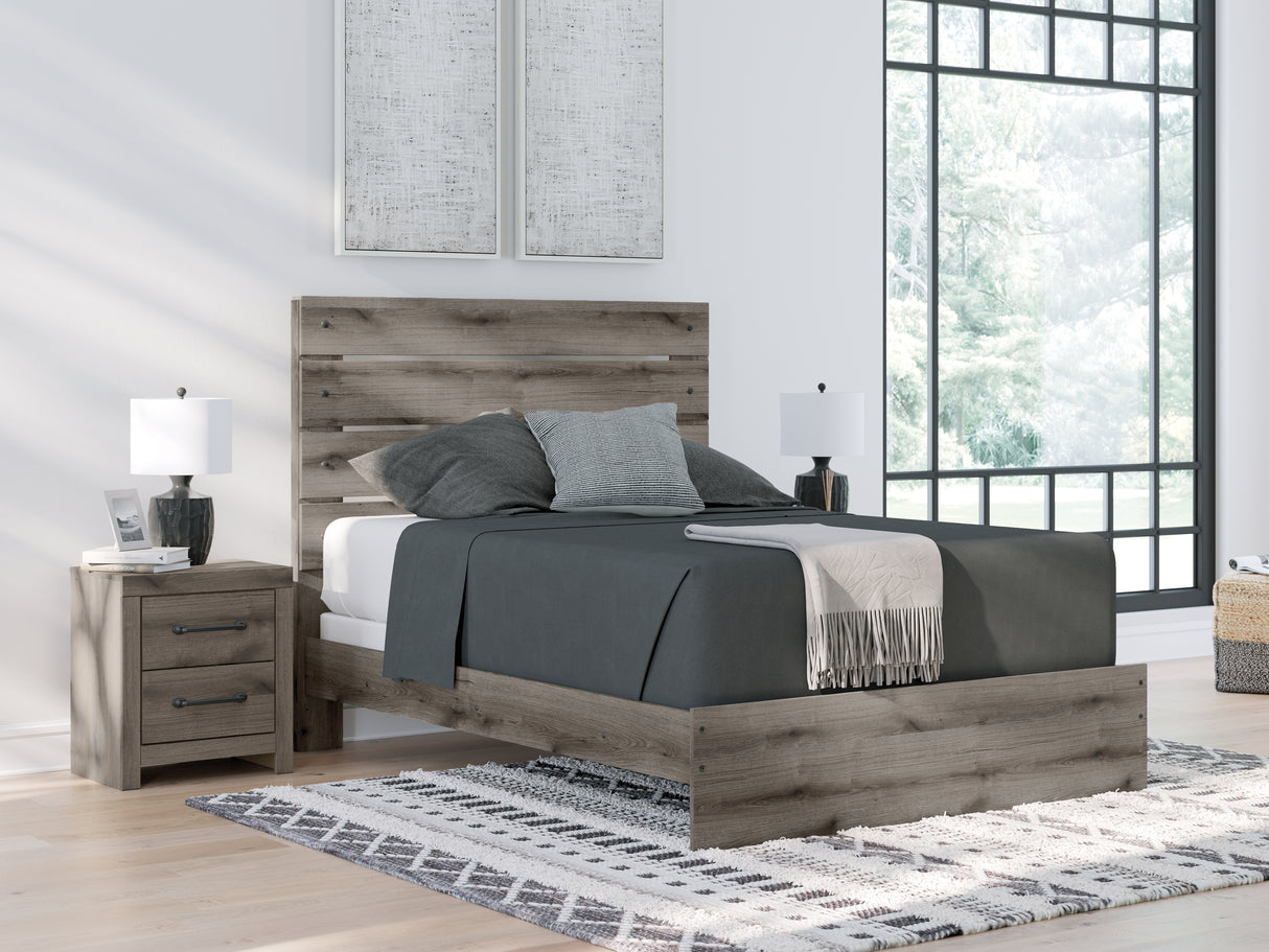 Furniture City Biloxi - Ashley Furniture - Graystorm Bedroom - Queen Panel Bed / Brown Gray - PCB2405B2