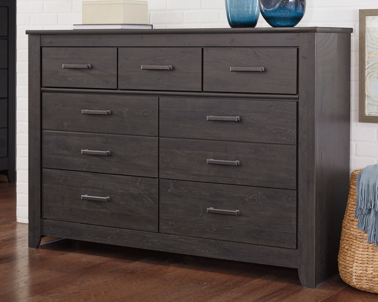 Furniture City Biloxi - Ashley Furniture - Brinxton Bedroom - Seven Drawer Dresser / Charcoal - B249-31