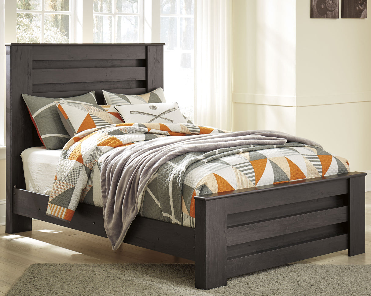 Furniture City Biloxi - Ashley Furniture - Brinxton Bedroom - Full Panel Bed / Charcoal - B249B5