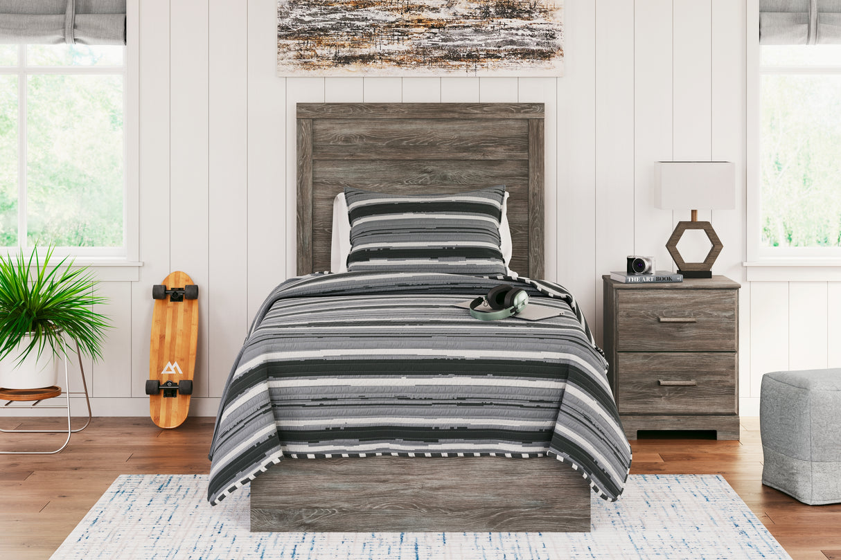 Furniture City Biloxi - Ashley Furniture - Ralinksi Bedroom - Twin Panel Bed / Gray - B2587B11