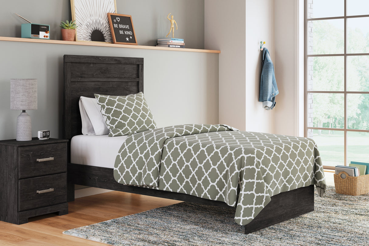Furniture City Biloxi - Ashley Furniture - Belachime Bedroom - Twin Panel Bed / Charcoal - B2589B11