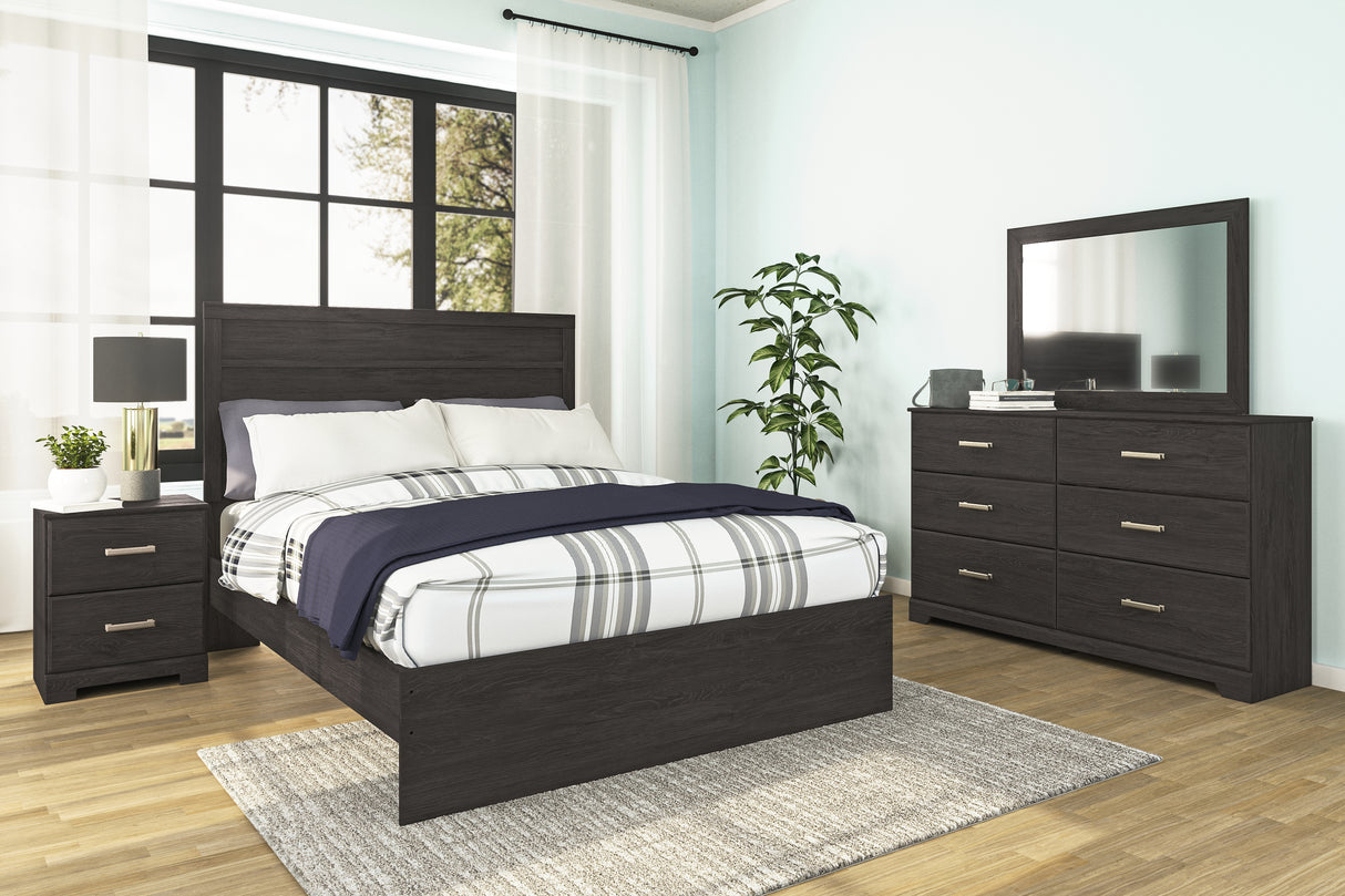 Furniture City Biloxi - Ashley Furniture - Belachime Bedroom - Queen Panel Bed / Charcoal - B2589B2