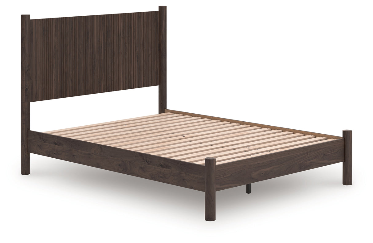 Furniture City Biloxi - Ashley Furniture - Pamytta Bedroom - Queen Panel Platform Bed / Brown - PCB2614B6