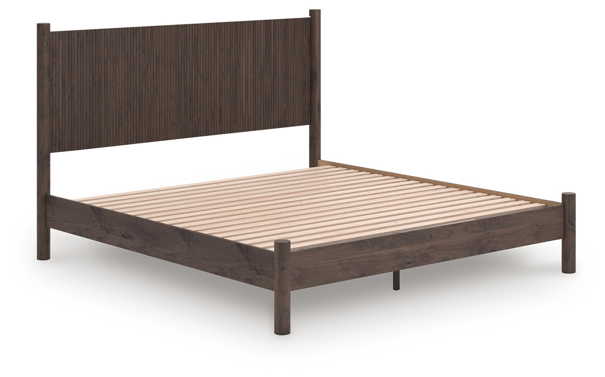 Furniture City Biloxi - Ashley Furniture - Pamytta Bedroom - King Panel Platform Bed / Brown - PCB2614B27