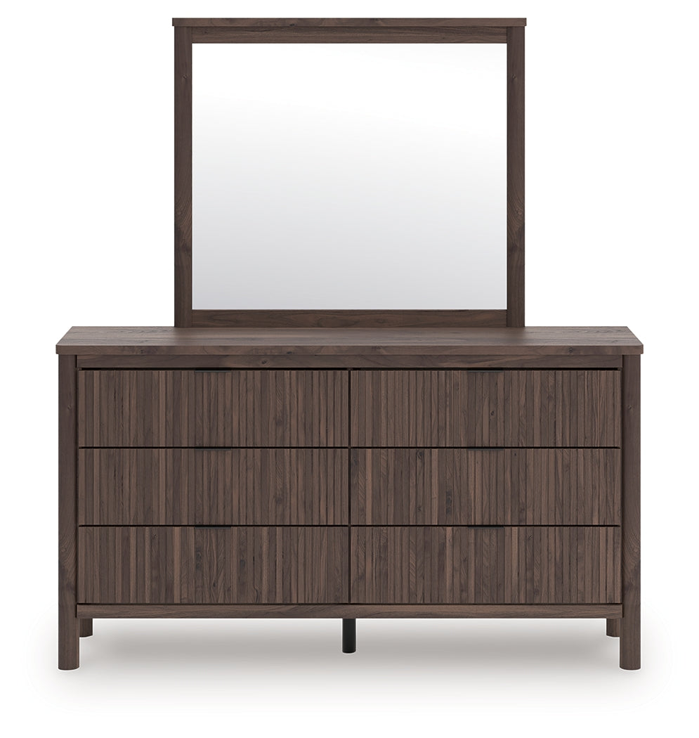 Furniture City Biloxi - Ashley Furniture - Pamytta Bedroom - Dresser and Mirror / Brown - PCB2614B1
