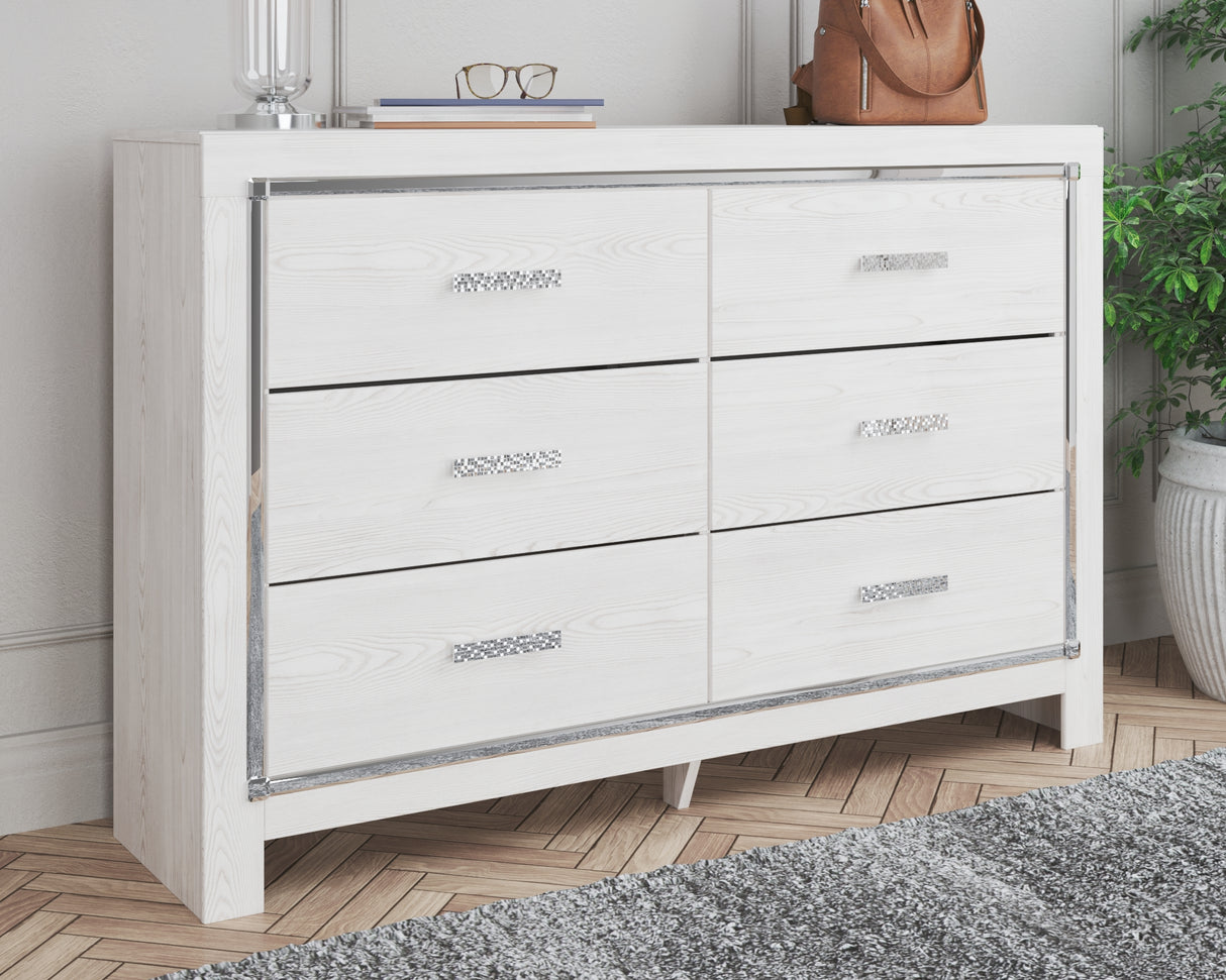 Furniture City Biloxi - Ashley Furniture - Altyra Bedroom - Six Drawer Dresser / White - B2640-31