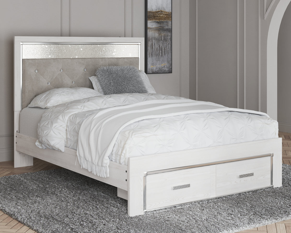 Furniture City Biloxi - Ashley Furniture - Altyra Bedroom - Queen Upholstered Storage Bed / White - B2640B17