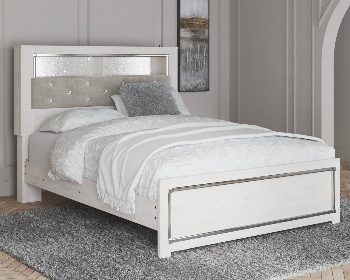 Furniture City Biloxi - Ashley Furniture - Altyra Bedroom - Queen Panel Bookcase Bed / White - B2640B4