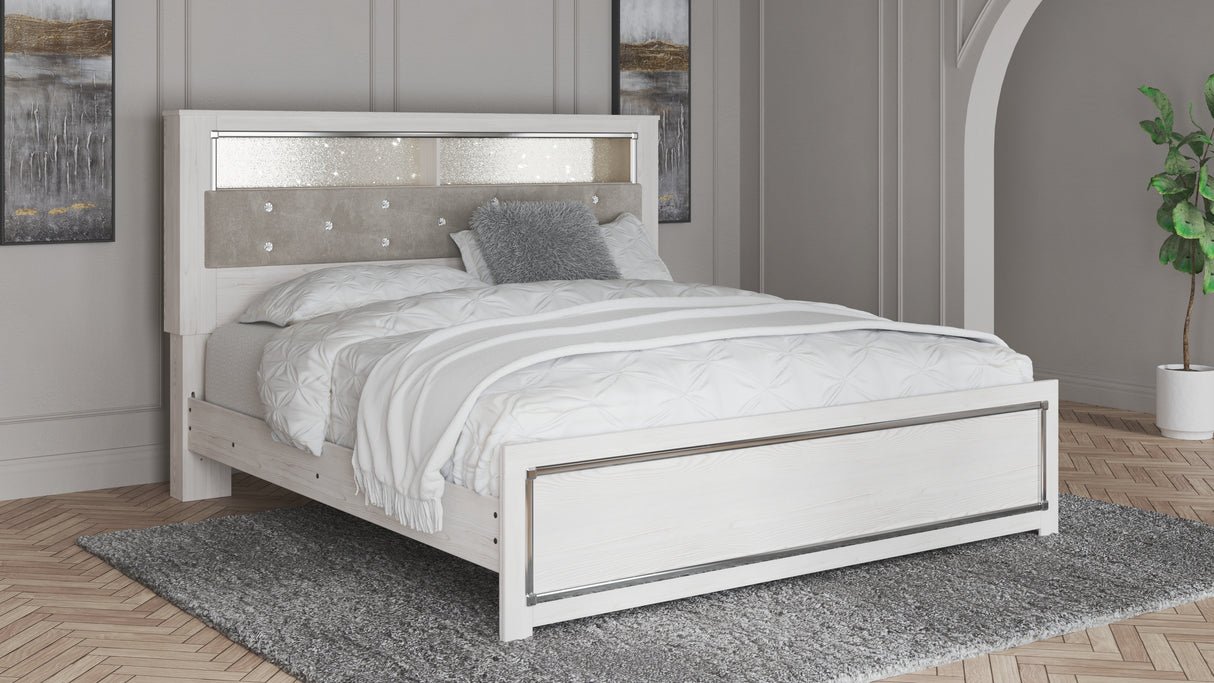 Furniture City Biloxi - Ashley Furniture - Altyra Bedroom - King Panel Bookcase Bed / White - B2640B5