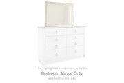 Furniture City Biloxi - Ashley Furniture - Willowton Bedroom - Bedroom Mirror / Whitewash - B267-36