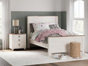 Furniture City Biloxi - Ashley Furniture - Willowton Bedroom - Full Panel Bed / Whitewash - B267B17