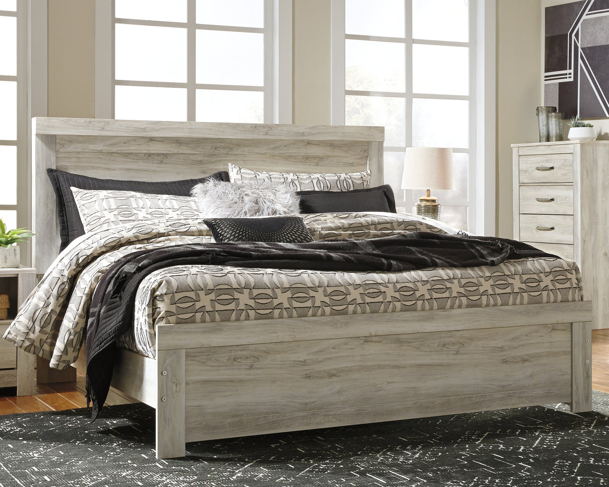 Furniture City Biloxi - Ashley Furniture - Bellaby Bedroom - King Panel Bed / Whitewash - B331B8