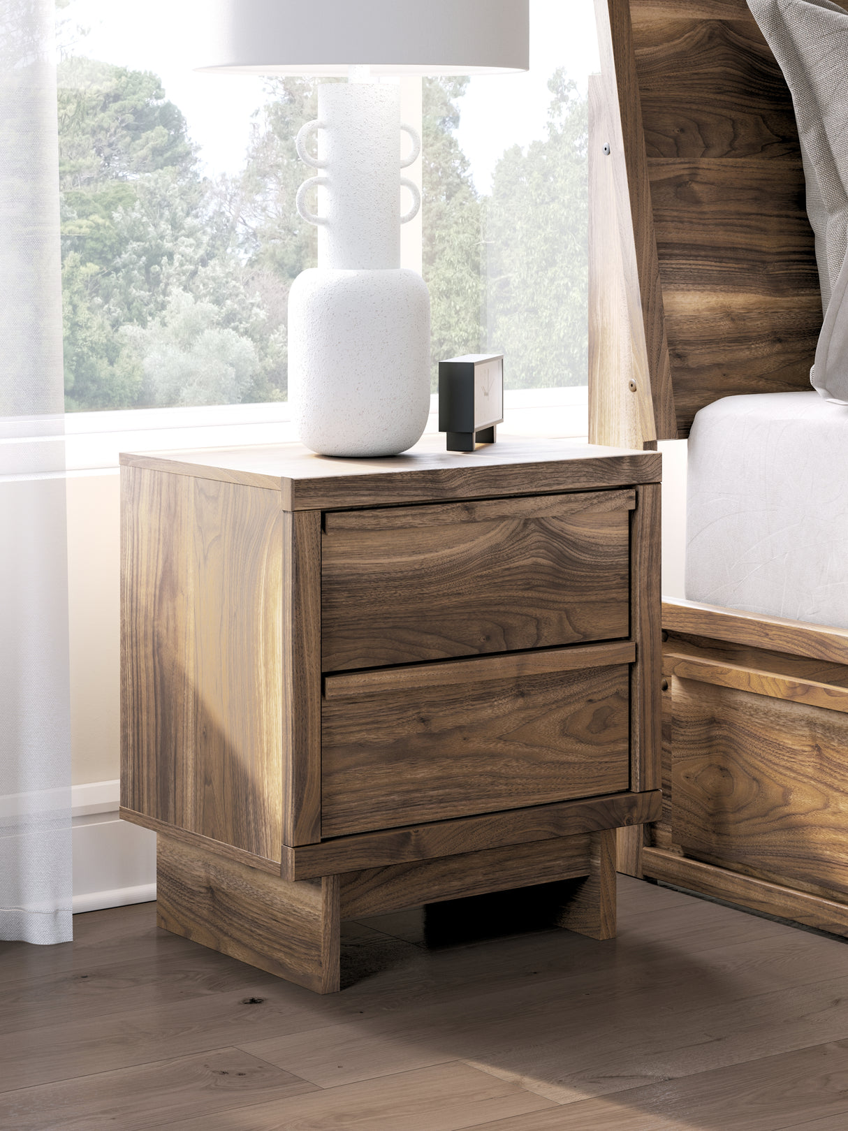Furniture City Biloxi - Ashley Furniture - Chirason Bedroom - Two Drawer Night Stand / Brown - PCB3367-92