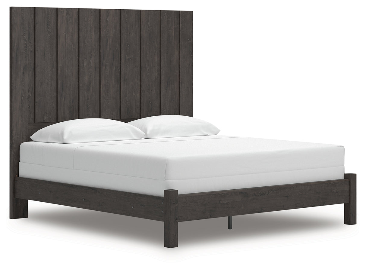 Furniture City Biloxi - Ashley Furniture - Fraluna Bedroom - King Panel Bed / Charcoal - PCB3370B8