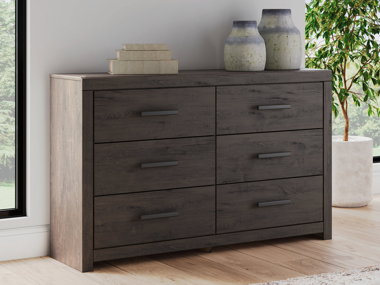 Furniture City Biloxi - Ashley Furniture - Prendonea Bedroom - Five Drawer Chest / Charcoal - B3789-46