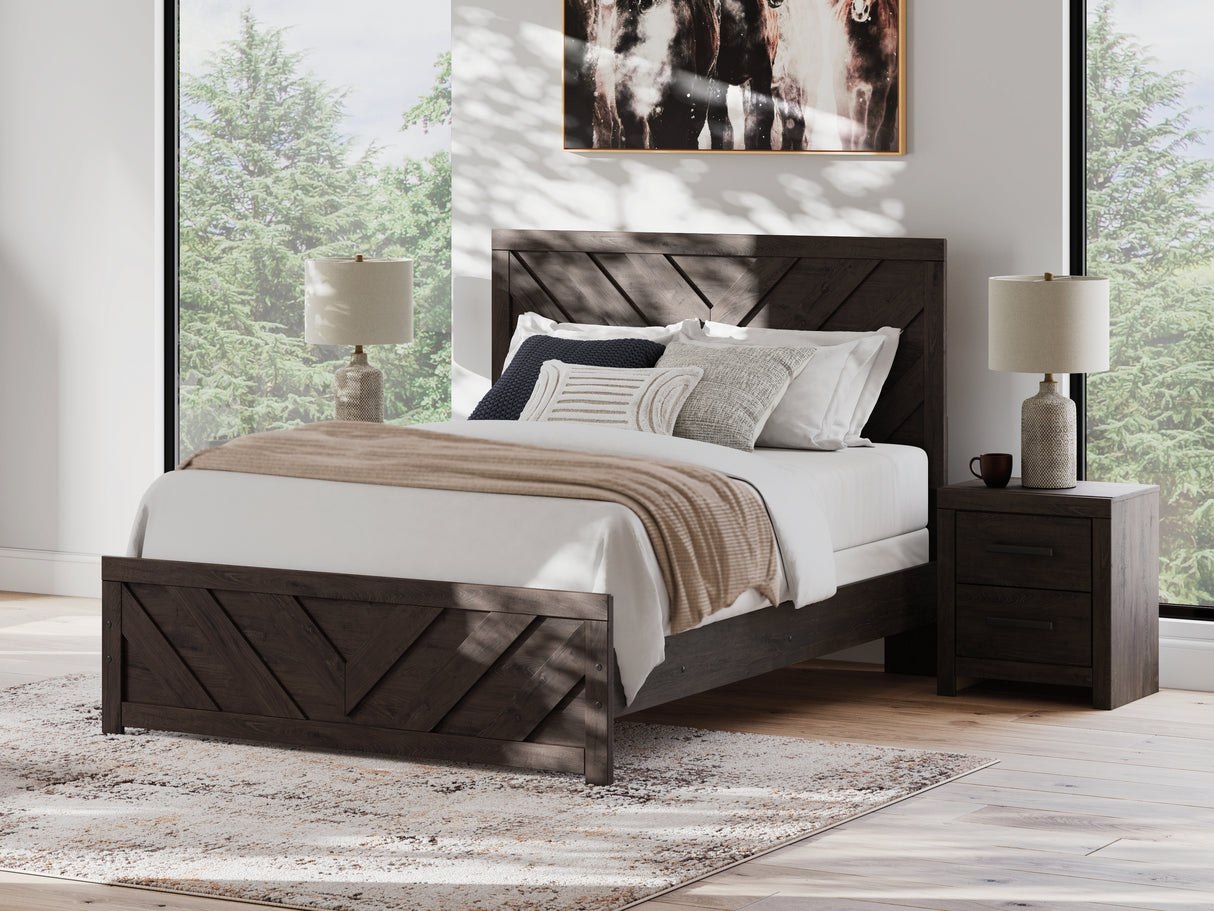 Furniture City Biloxi - Ashley Furniture - Prendonea Bedroom - Queen Panel Bed / Charcoal - B3789B4