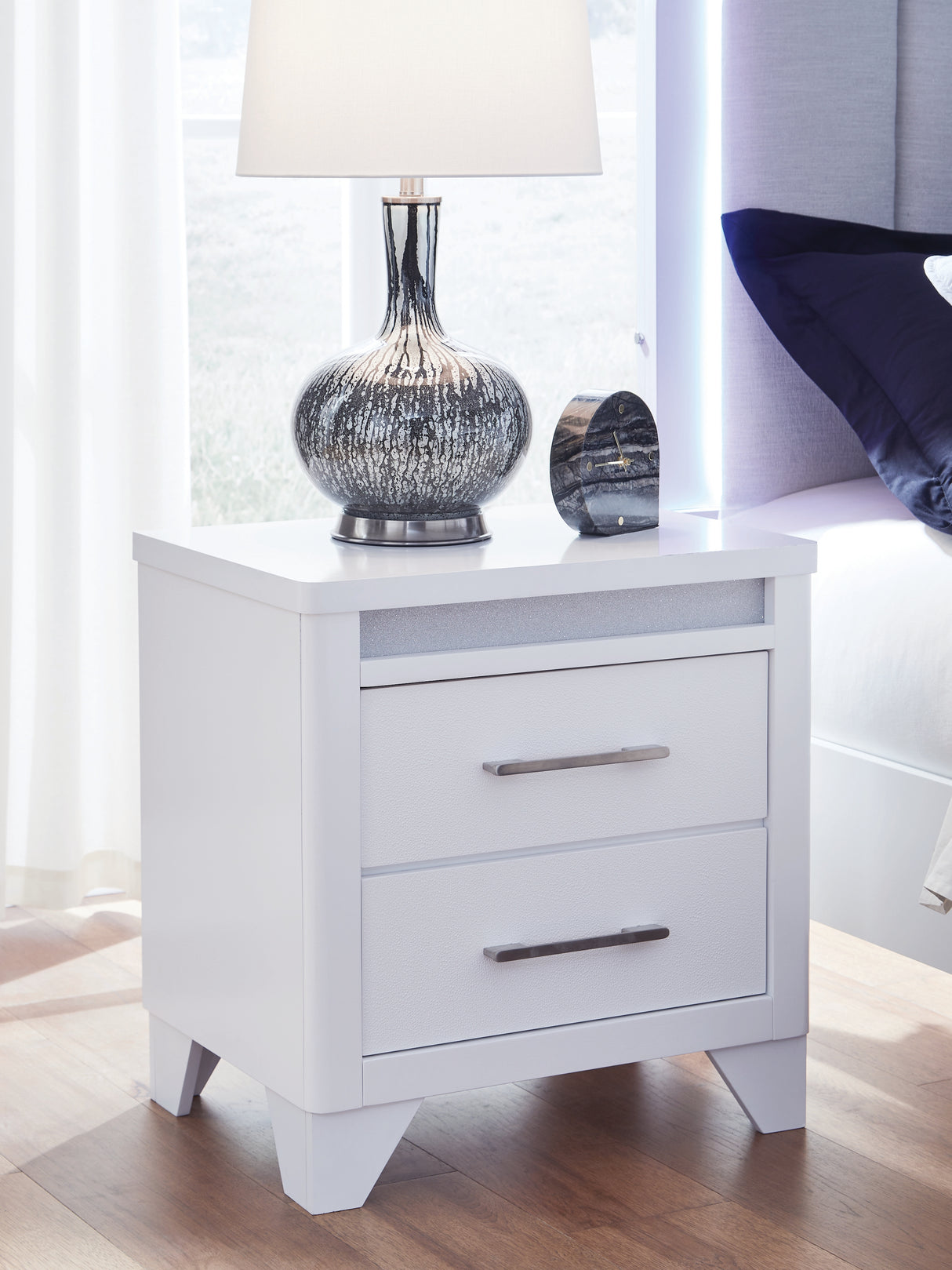Furniture City Biloxi - Ashley Furniture - Jarlee Bedroom - Two Drawer Night Stand / White - PCB392-92