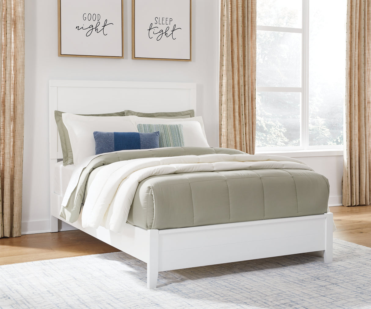 Furniture City Biloxi - Ashley Furniture - Binterglen Bedroom - Full Panel Bed / White - B427B4