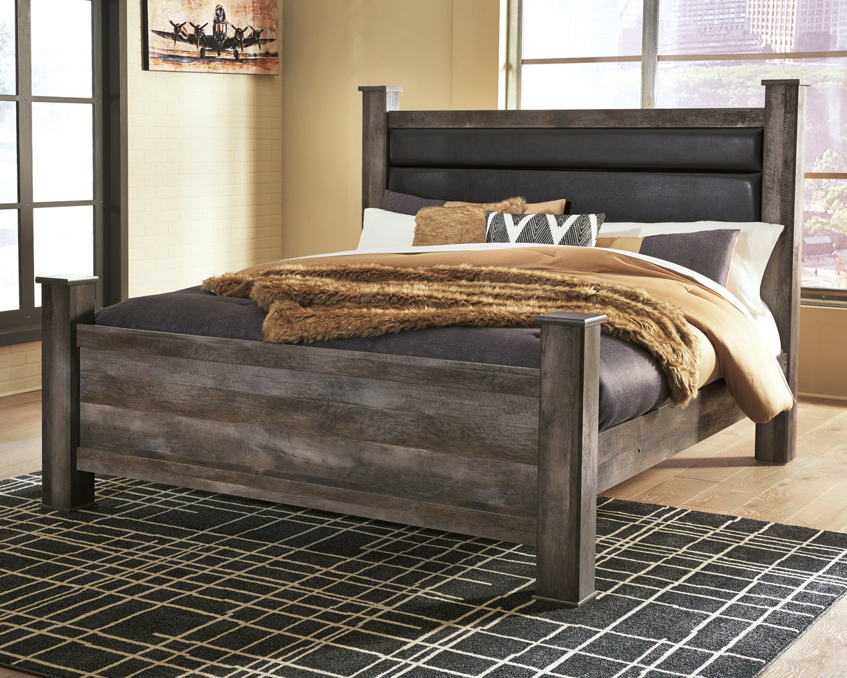 Furniture City Biloxi - Ashley Furniture - Wynnlow Bedroom - King Poster Bed / Gray - B440B6