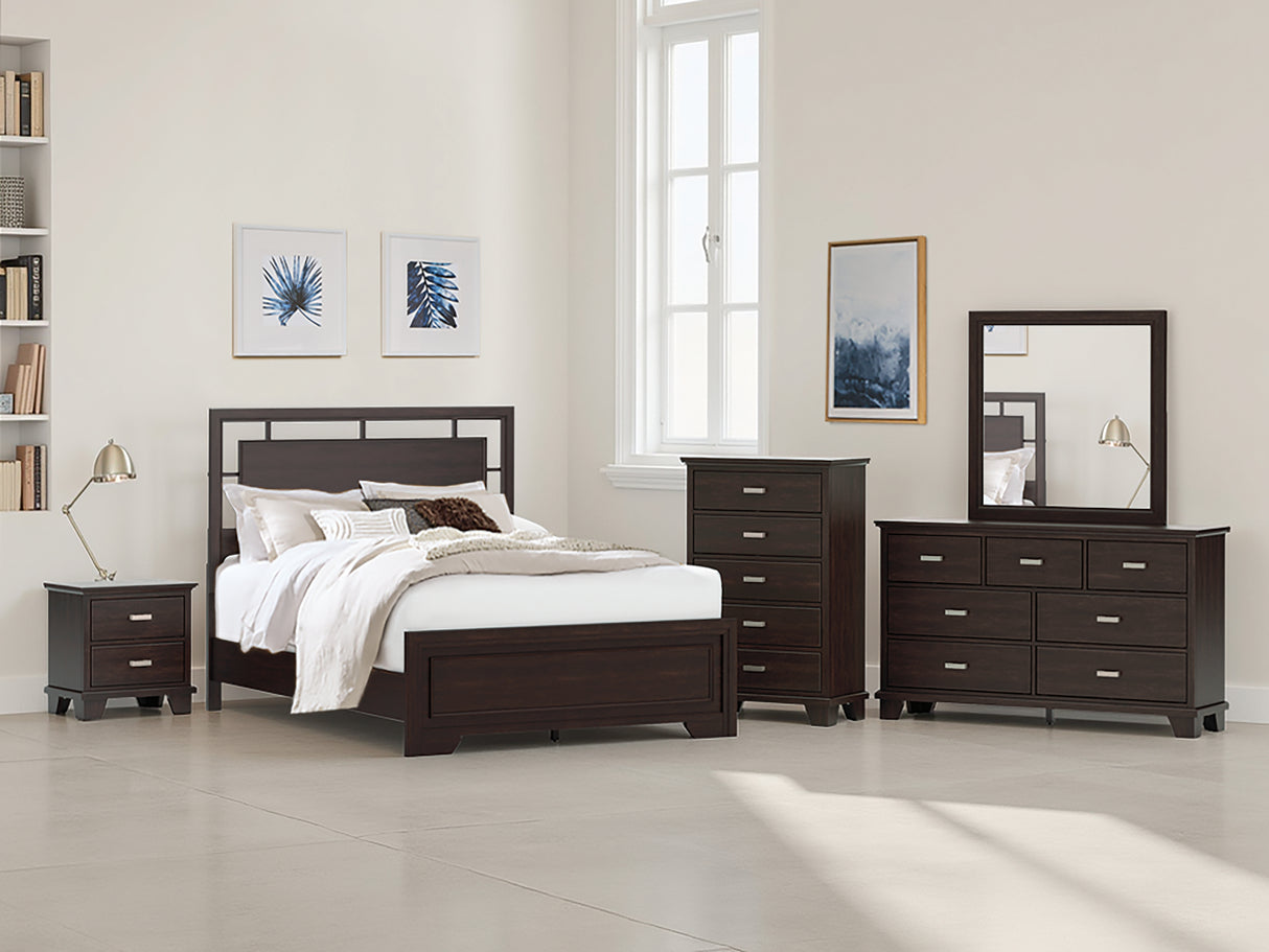 Furniture City Biloxi - Ashley Furniture - Covetown Bedroom - Queen Panel Bed / Dark Brown - B441B6