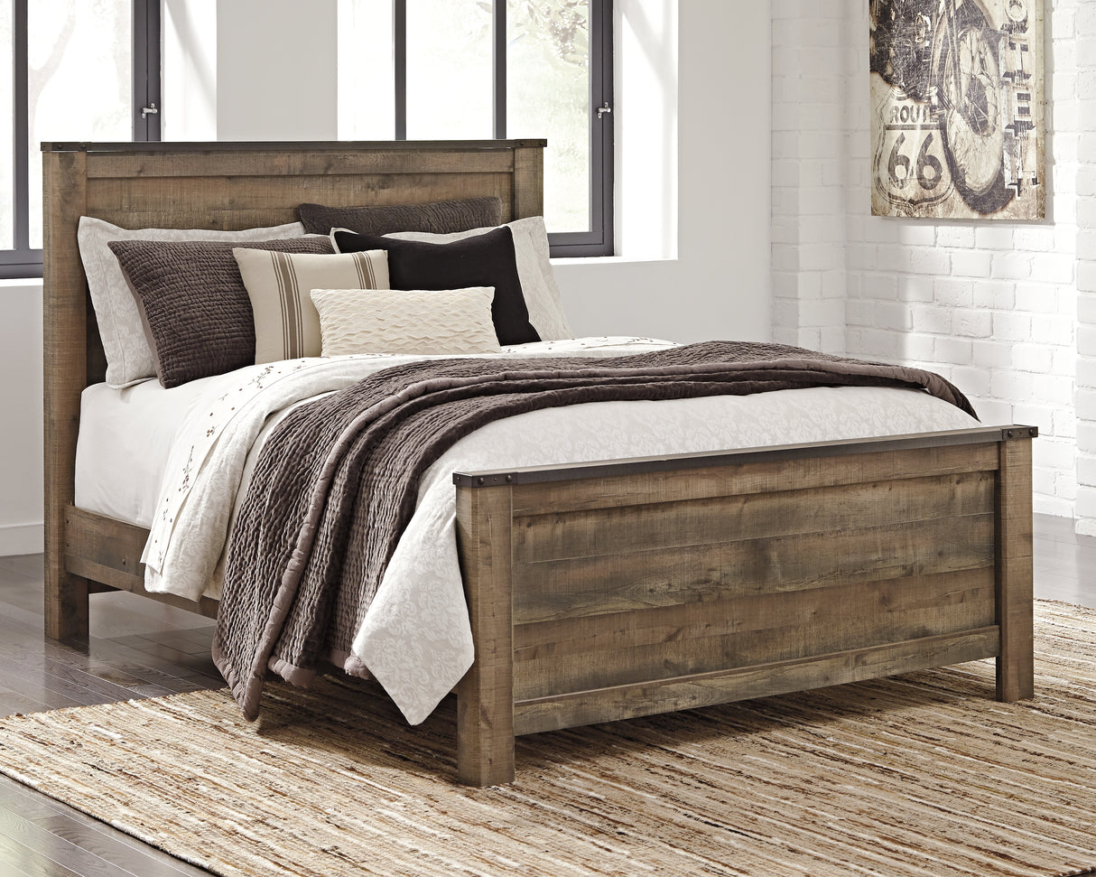 Furniture City Biloxi - Ashley Furniture - Trinell Bedroom - Queen Panel Bed / Brown - B446B11