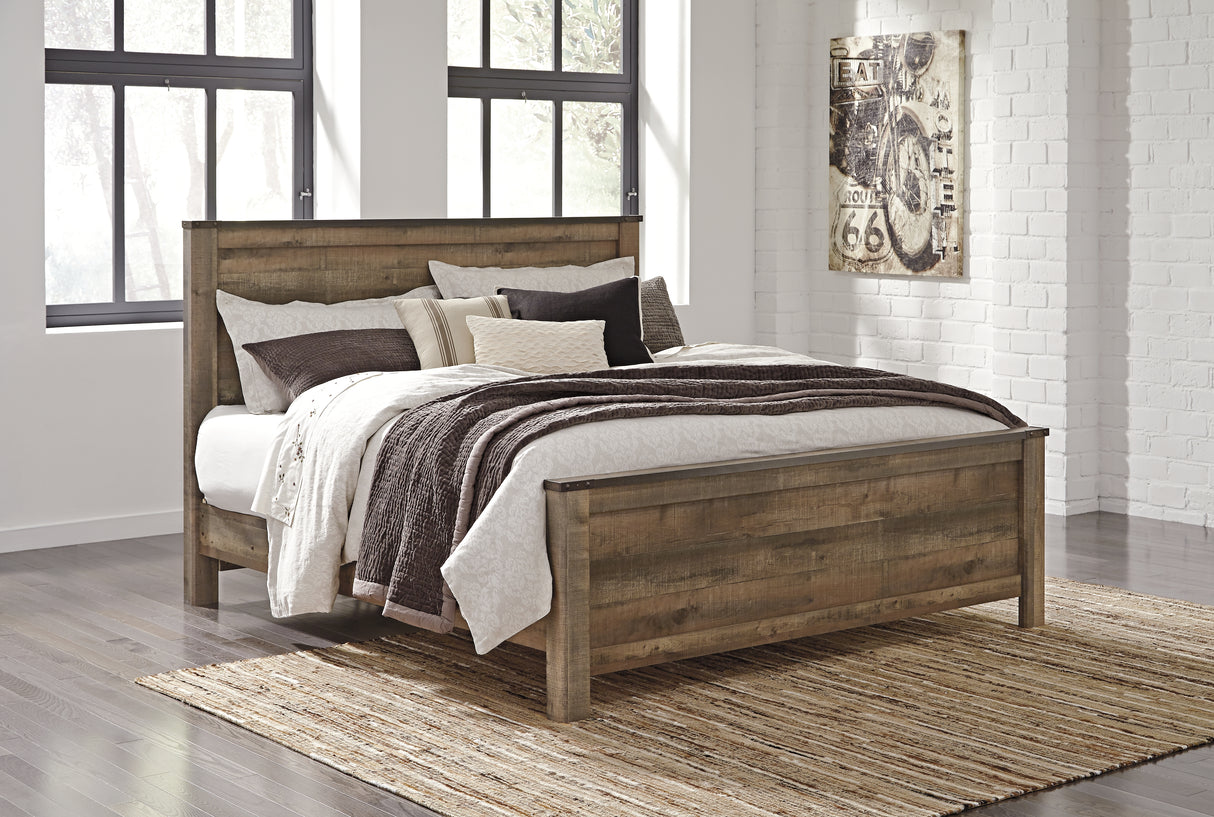 Furniture City Biloxi - Ashley Furniture - Trinell Bedroom - King Panel Bed / Brown - B446B23