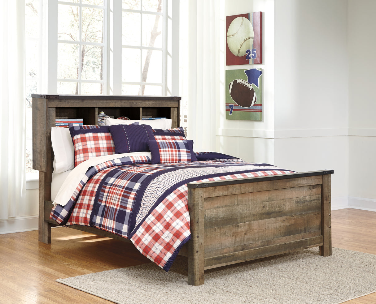 Furniture City Biloxi - Ashley Furniture - Trinell Bedroom - Full Bookcase Panel Bed / Brown - B446B87