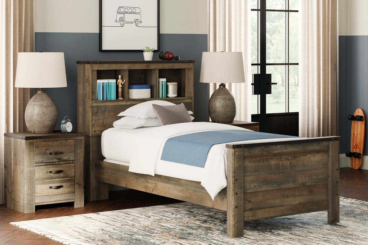 Furniture City Biloxi - Ashley Furniture - Trinell Bedroom - Twin Bookcase Bed / Brown - B446B21