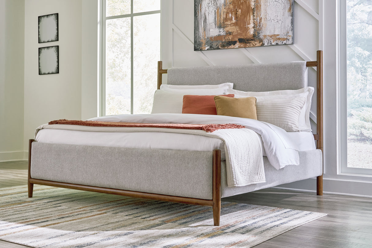 Furniture City Biloxi - Ashley Furniture - Lyncott Bedroom - King Upholstered Bed / Brown - B615B6