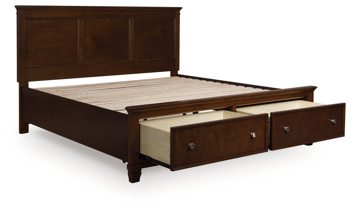 Furniture City Biloxi - Ashley Furniture - Danabrin Bedroom - King Panel Storage Bed / Brown - B685B18