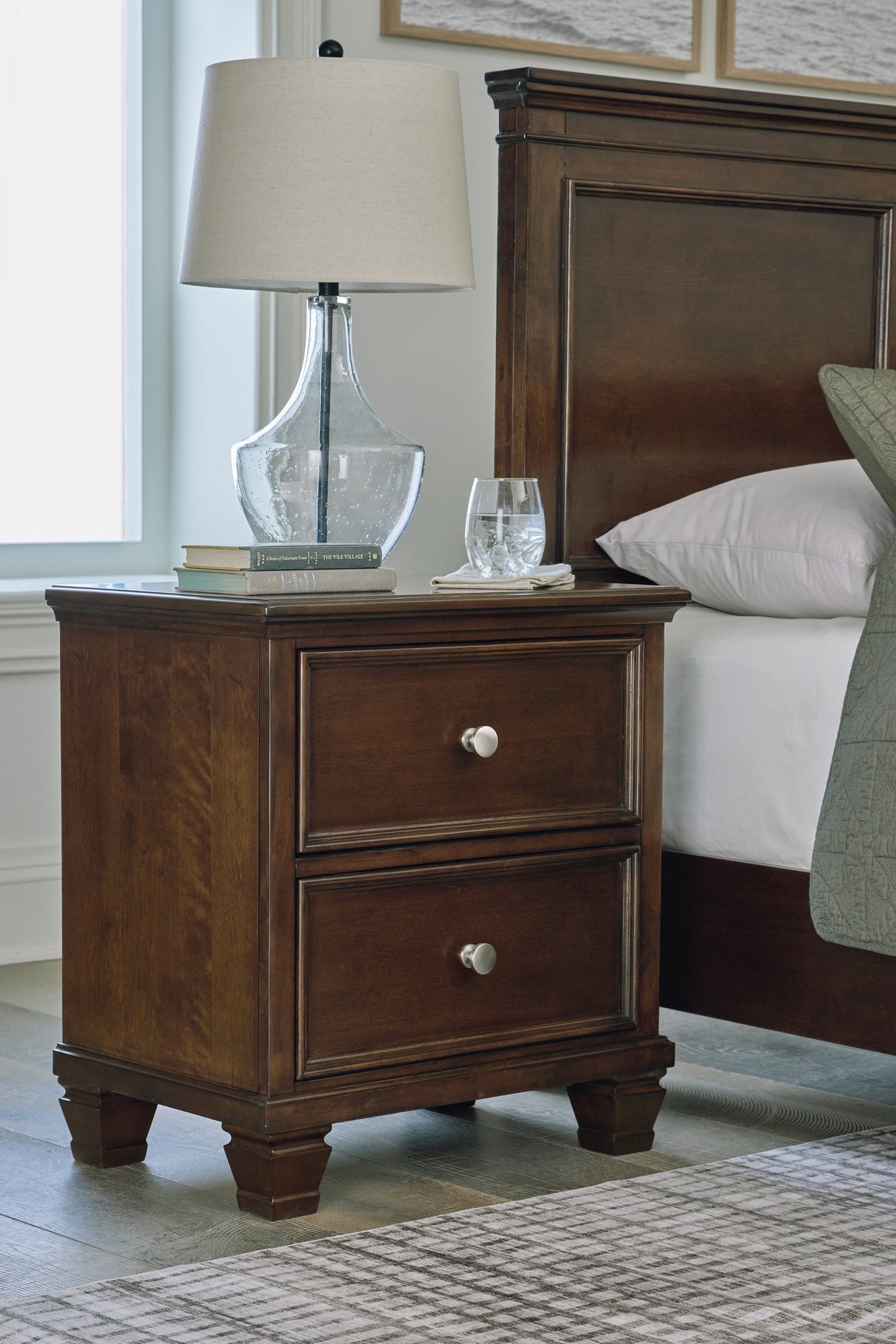 Furniture City Biloxi - Ashley Furniture - Danabrin Bedroom - Two Drawer Night Stand / Brown - B685-92