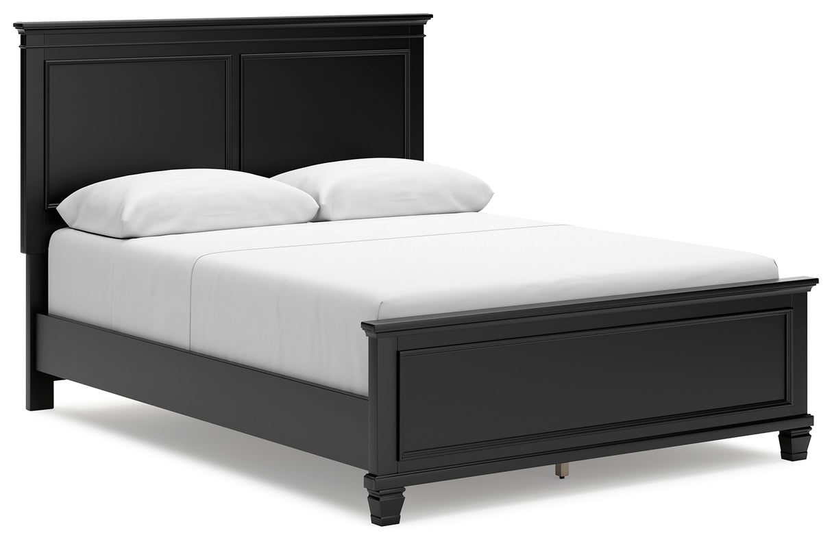 Furniture City Biloxi - Ashley Furniture - Lanolee Bedroom - Queen Panel Bed / Black - B687B6
