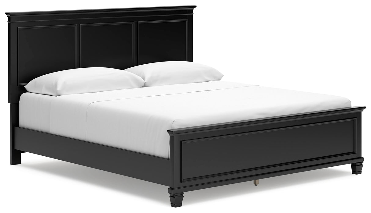Furniture City Biloxi - Ashley Furniture - Lanolee Bedroom - King Panel Storage Bed / Black - B687B19