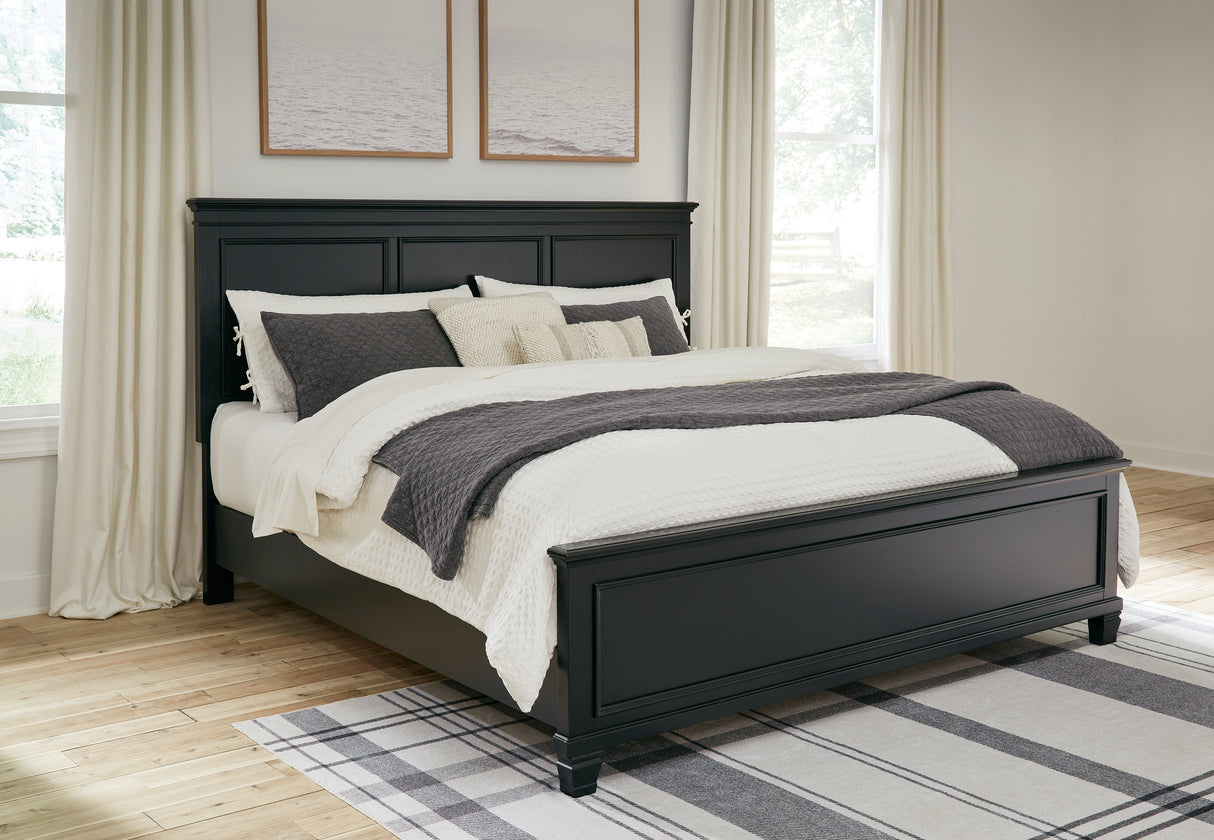 Furniture City Biloxi - Ashley Furniture - Lanolee Bedroom - King Panel Bed / Black - B687B8
