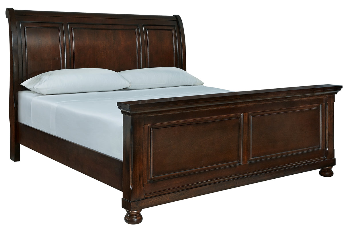 Furniture City Biloxi - Ashley Furniture - Porter Bedroom - California King Sleigh Bed / Rustic Brown - B697B50