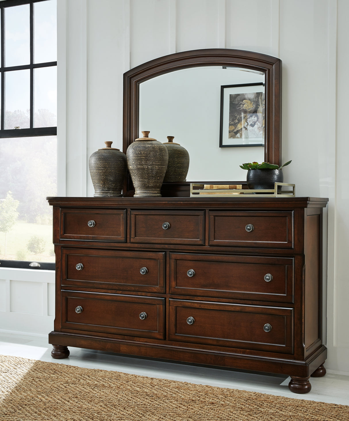 Furniture City Biloxi - Ashley Furniture - Porter Bedroom - Queen Sleigh Bed / Rustic Brown - B697B48